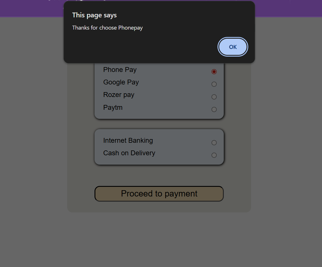 payment confirm